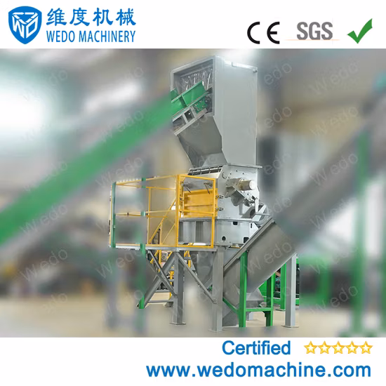 Waste Pet/HDPE/LLDPE/PP/Bottles Films Woven Bags Plastic Recycling Pelletizing/Granulator/Granulation/Flakes Scrap Crushing Washing/Squeezing Shredder Machine